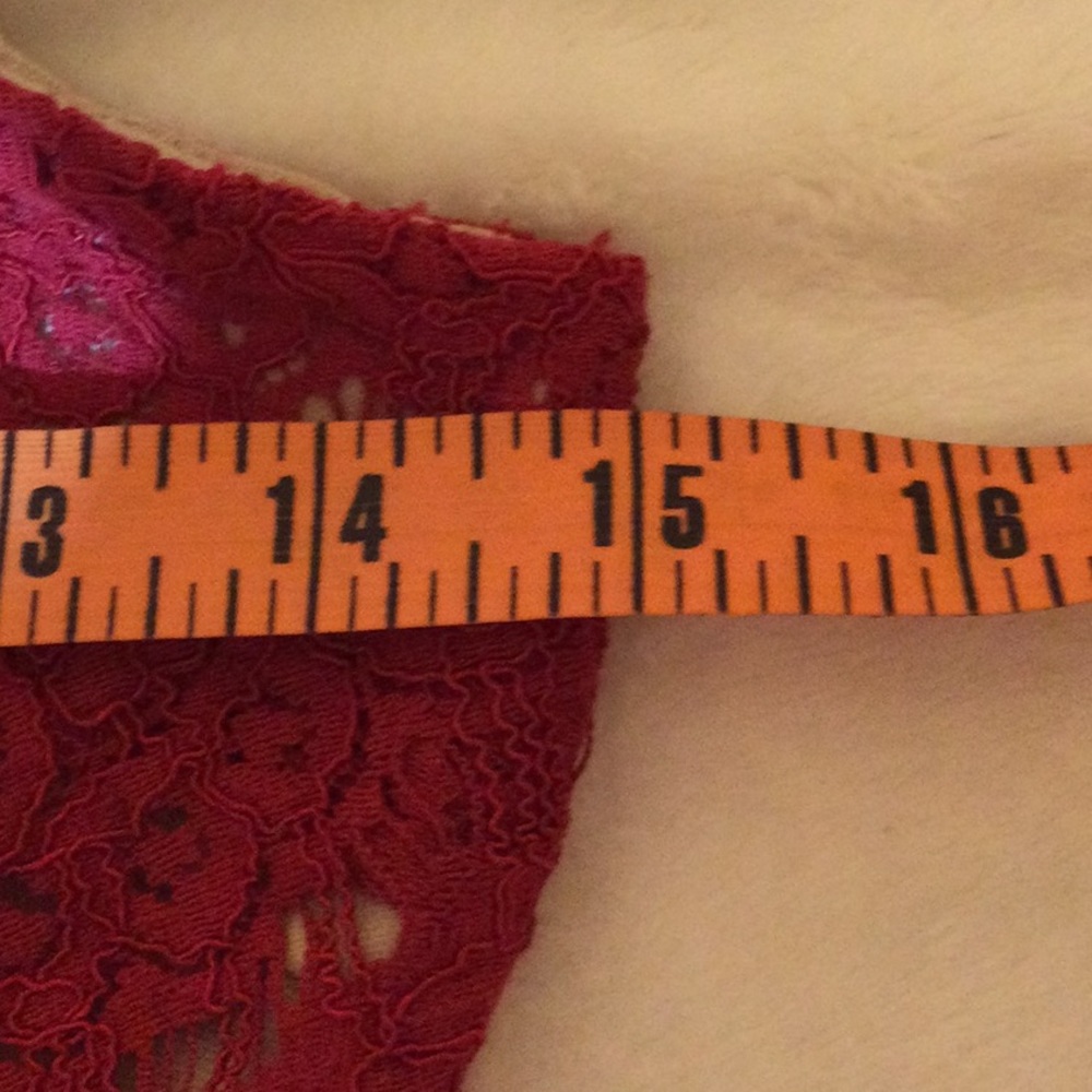 Love Fire Red Lace Sleeveless Midi Dress Perfect Valentine's Day Wonen's XS - Picture 4 of 12